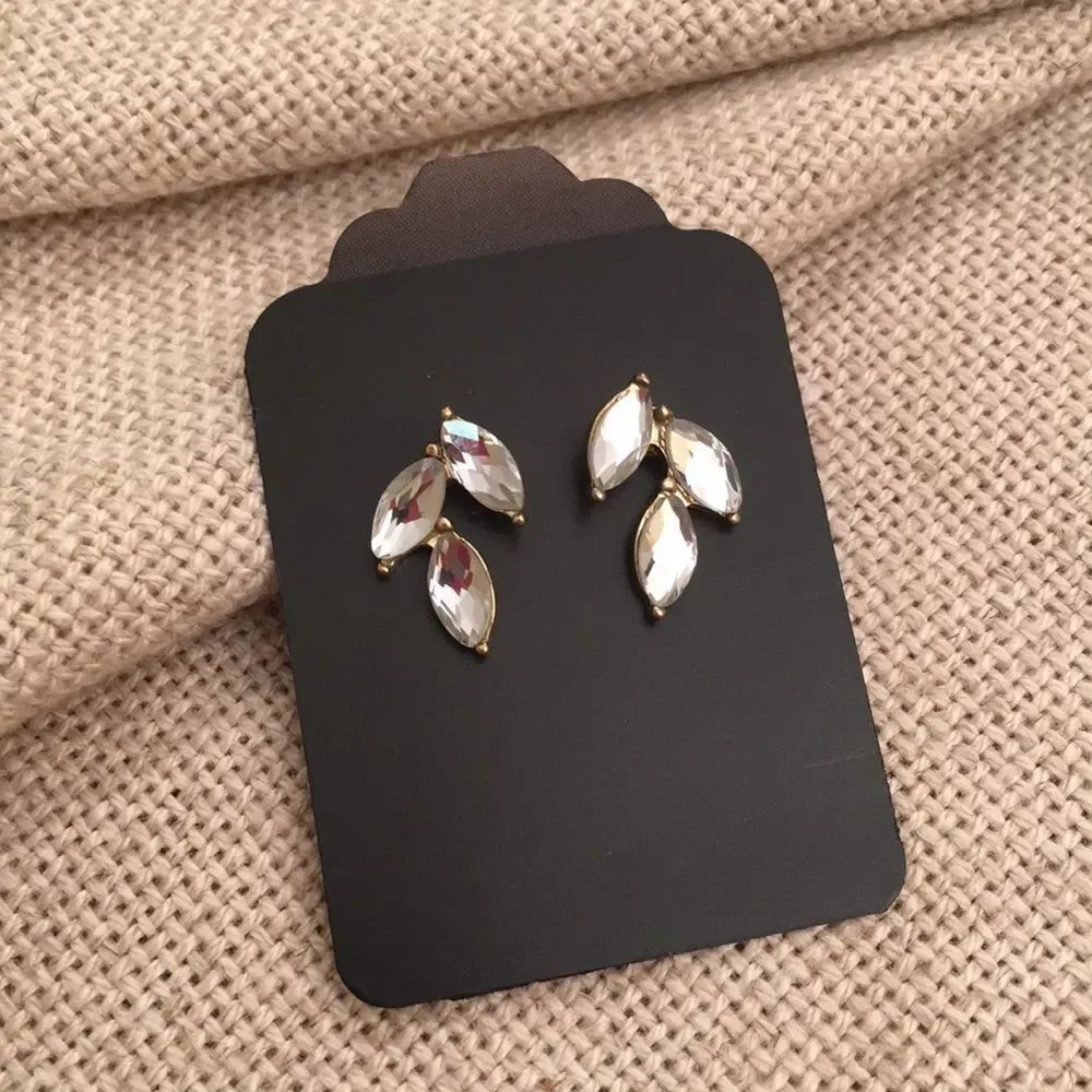 Glass Marquise Shaped Rhinestones Leaf Cluster